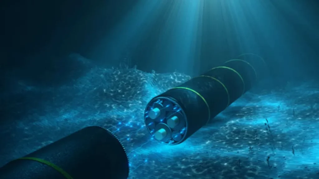 समुद्र के नीचे इंटरनेट केबल