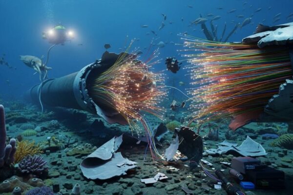 समुद्र के नीचे इंटरनेट केबल