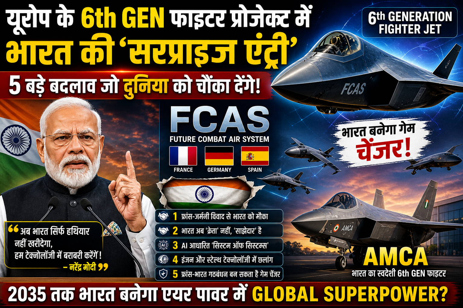 यूरोप के 6th Gen फाइटर प्रोजेक्ट